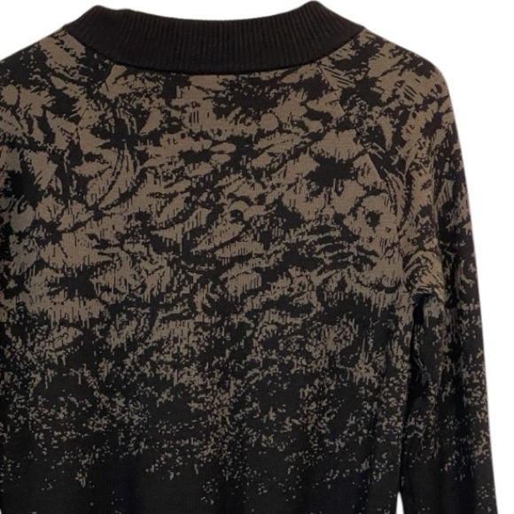 Athleta  Jacquard Crew Wool Sweater, Color Frosted Floral Charcoal Gray, Size XS - Picture 15 of 15